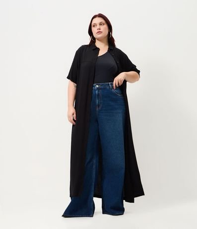 Vestido Chemise Midi Viscosa Curve & Plus Size 5