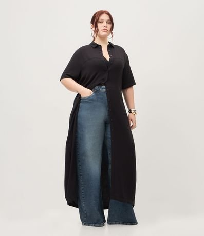 Vestido Chemise Midi Viscosa Curve & Plus Size 6