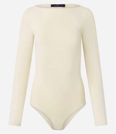 Body Básico en Media Mlla con Escote Bote