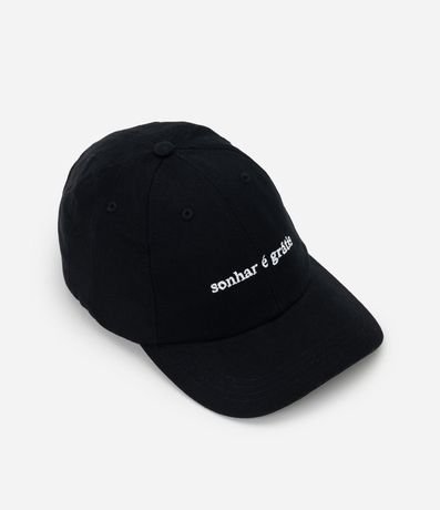 Gorra en Algodón con Estampado Bordada Soñar es Grátis 3