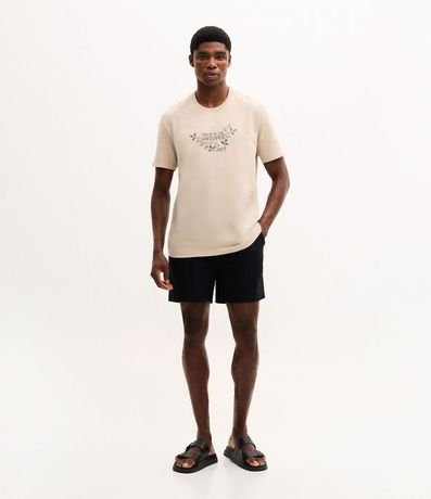 Remera Masculina de Algodón con Lettering Tropical Handmade 6