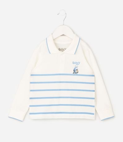 Polo Infantil Rayada con Estampado Bluey – Talle 2 a 6 años
