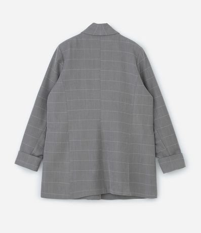 Blazer Alargado de Cuadros Sastre Curve & Plus Size 2