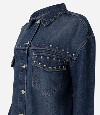 Camisa Jeans Overshirt con Tachuelas 7