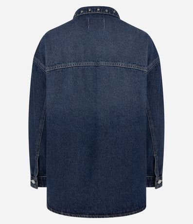 Camisa Jeans Overshirt con Tachuelas 8