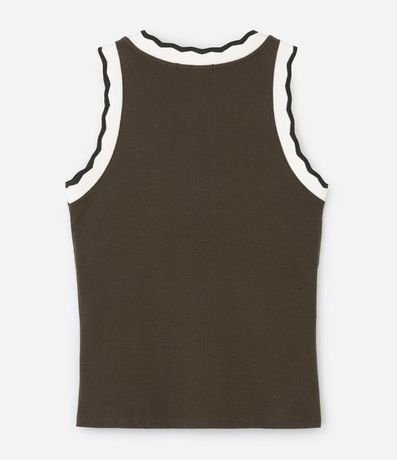 Blusa Musculosa en Ribana con Cuello V en Retilínea Curve & Plus Size 6