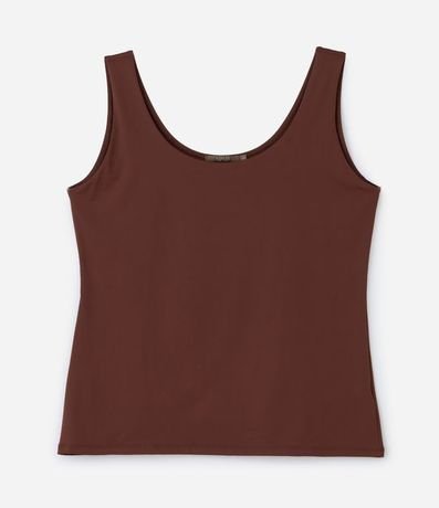 Blusa Musculosa en Poliamida con Breteles Anchos Curve & Plus Size 5