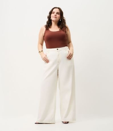Blusa Musculosa en Poliamida con Breteles Anchos Curve & Plus Size 2