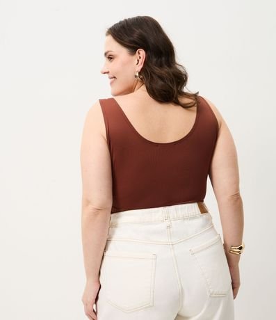 Blusa Musculosa en Poliamida con Breteles Anchos Curve & Plus Size 4