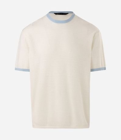 Remera Manga Corta con Rib Contrastante 4