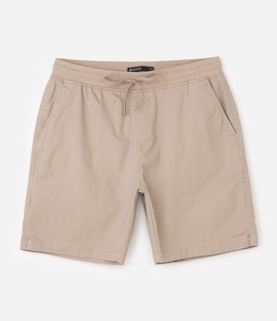 Bermuda en Sarga con Cintura Elástica y Bolsillos 5