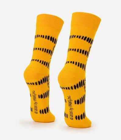 Media Caña Larga en Algodón con Estampa de Garfield 3