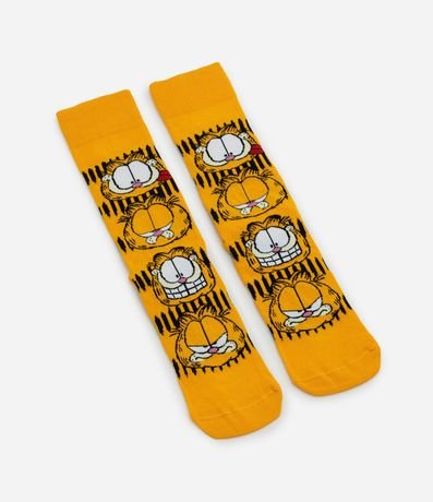 Media Caña Larga en Algodón con Estampa de Garfield 4
