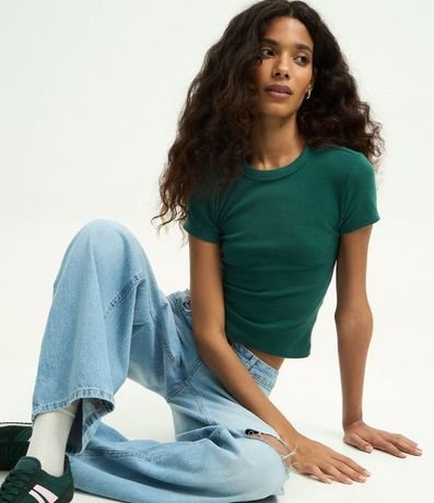 Blusa Alargada Ajustada en Rib 4