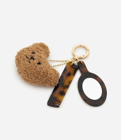 Pente para Cabelo com Mini Espelho e Chaveiro de Ursinho Alchemia 2