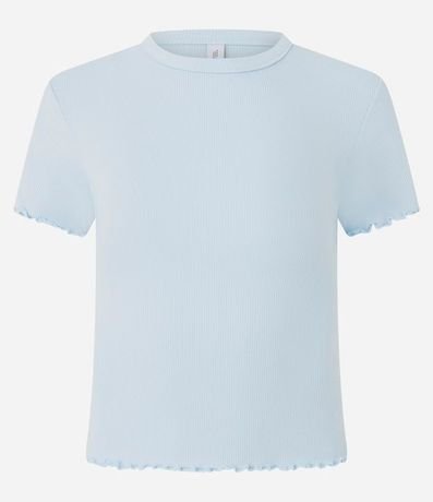 Blusa Manga Corta con Cuello Redondo