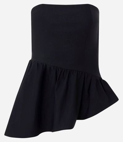 Blusa Peplum en Bengalina con Bajo Asimétrico 5
