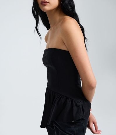 Blusa Peplum en Bengalina con Bajo Asimétrico 4