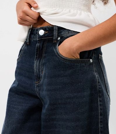 Pantalón Barrel en Jeans con Recorte Lateral 3