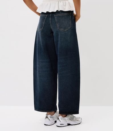 Pantalón Barrel en Jeans con Recorte Lateral 4