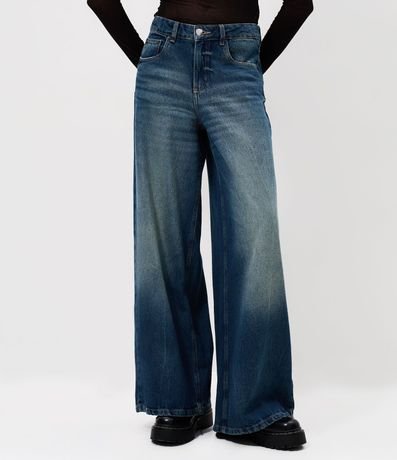 Pantalón Super Wide Jeans con Cintura Mediana 2