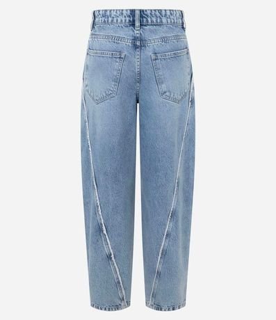 Pantal�n Baggy en Jeans con Bordado Deshilachado y Cintura Mediana 7