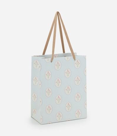 Bolsa de Regalo Pequeña con Estampado Rayado
