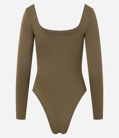 Body Manga Larga en Microfibra con Escote Cuadrado 2