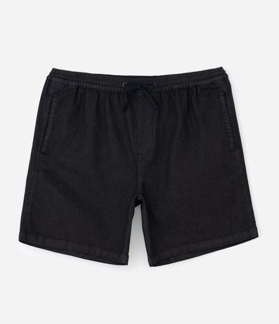 Bermuda en Sarga Texturizada con Cintura Elástica 6