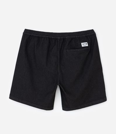 Bermuda en Sarga Texturizada con Cintura Elástica 7