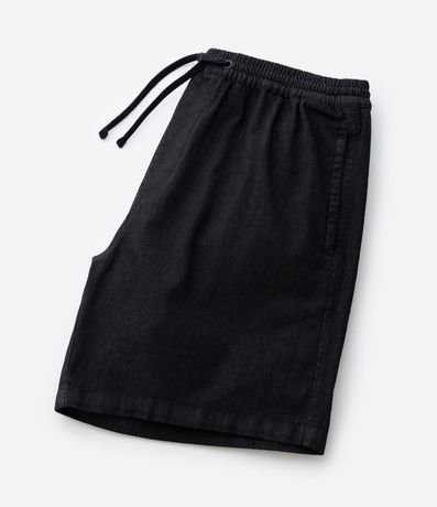 Bermuda en Sarga Texturizada con Cintura Elástica 9