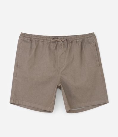 Bermuda en Sarga Texturizada con Cintura Elástica 5