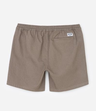 Bermuda en Sarga Texturizada con Cintura Elástica 6