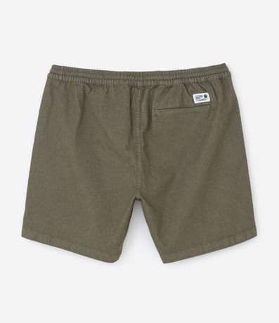 Bermuda en Sarga Texturizada con Cintura Elástica 7