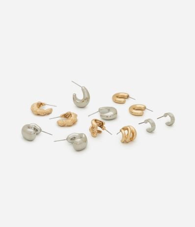Kit 06 Argollas Metalizadas con Formatos Variados 2