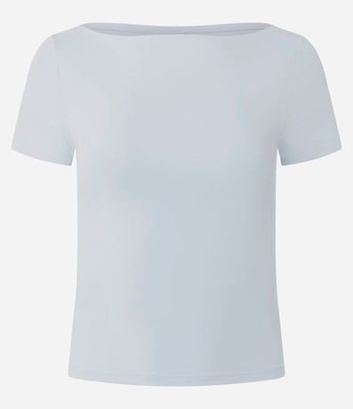 Blusa Manga Corta con Escote Canoa