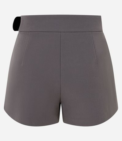 Short Pollera Sastre con Plegado Delantero y Cinturón Lateral 6
