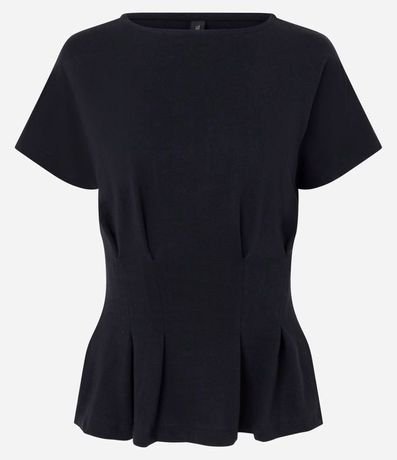 Blusa Peplum en Cotton con Pliegues 5
