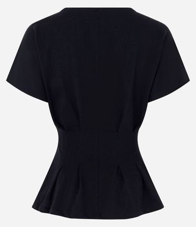 Blusa Peplum en Cotton con Pliegues 6
