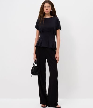 Blusa Peplum en Cotton con Pliegues 2