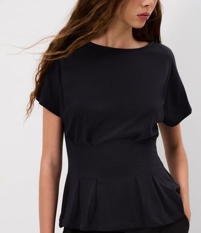 Blusa Peplum en Cotton con Pliegues 3