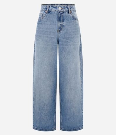 Pantalón Wide Leg en Jeans con Cintura Baja