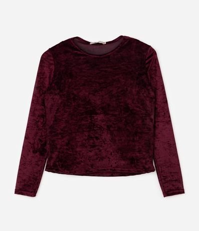Blusa Tule Velvet Manga Larga Curve & Plus Size 4
