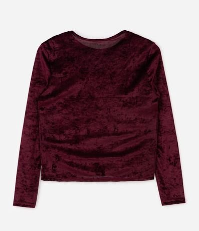 Blusa Tule Velvet Manga Larga Curve & Plus Size 5