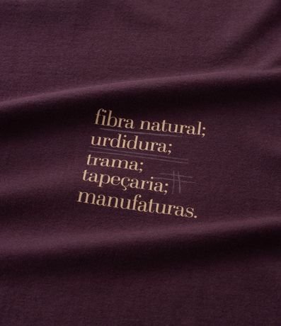 Remera Manga Corta en Algodón con Lettering Fibra Natural 7