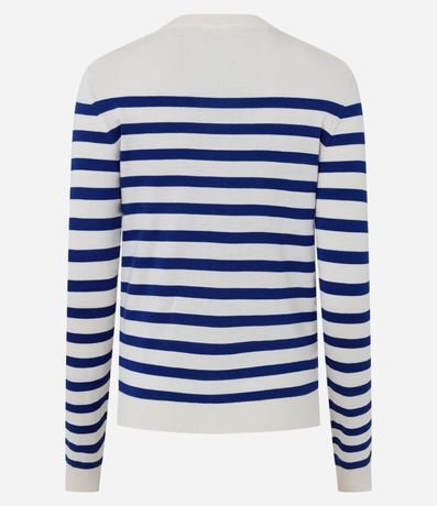 Cardigan en Punto con Estampado Rayado 8