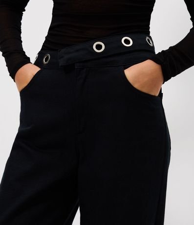 Pantalón Wide en Jeans con Cintura Mediana y Ojale en la Cintura 3
