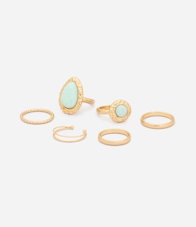 Set de Anillos  con 6 Piezas Variadas en Metal 3