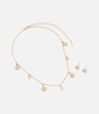 Conjunto de Collar y Caravanas con Colgantes de Estrella 2