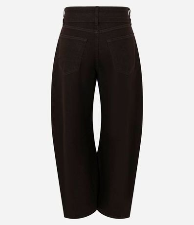 Pantalón Barrel Cintura Mediana en Sarga con Cinturón 2